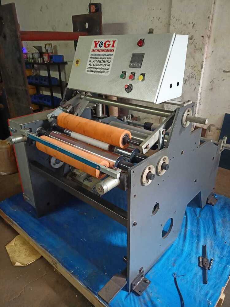 Foil Winding Machine - Aluminium House Foil & Butter Paper, 300mm & 500mm Roll Widths | Heavy Duty Ms Plate Structure, High Performance Rubber Roll Wrinkle Removing System