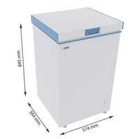 Blue Star Chest Freezer - 100 Liter Capacity, Automatic Defrost, Classic White Color, 220v-240v Volt Operation, Warranty Included