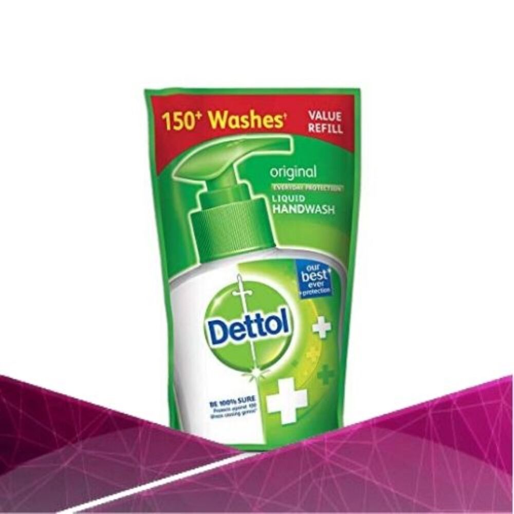 Dettol Handwash 175ml / 200ml Pouch - Original Color, 175ml Size | Three Fragrance Options, Germ Defence Formula With 10x Protection
