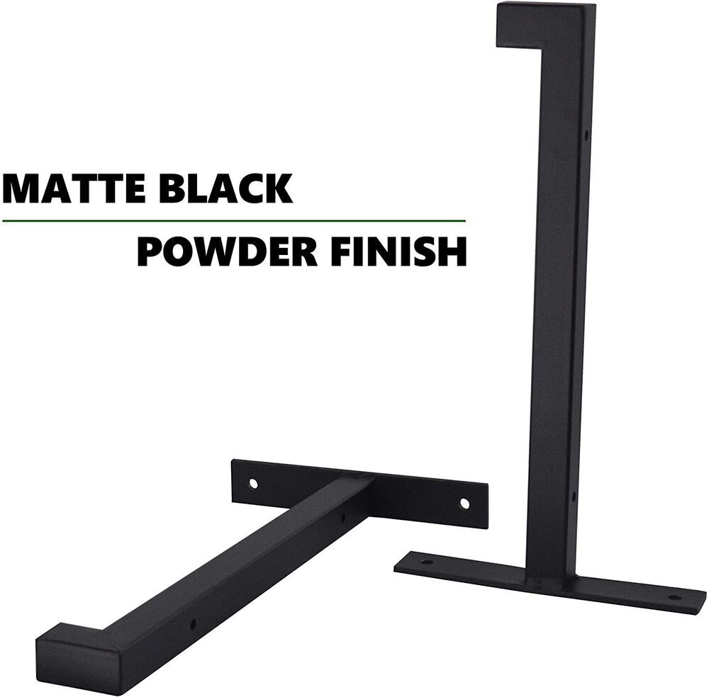 6 Pcs Heavy Duty Shelf Brackets 12 Inch Wall Mounted Industrial Metal Lip