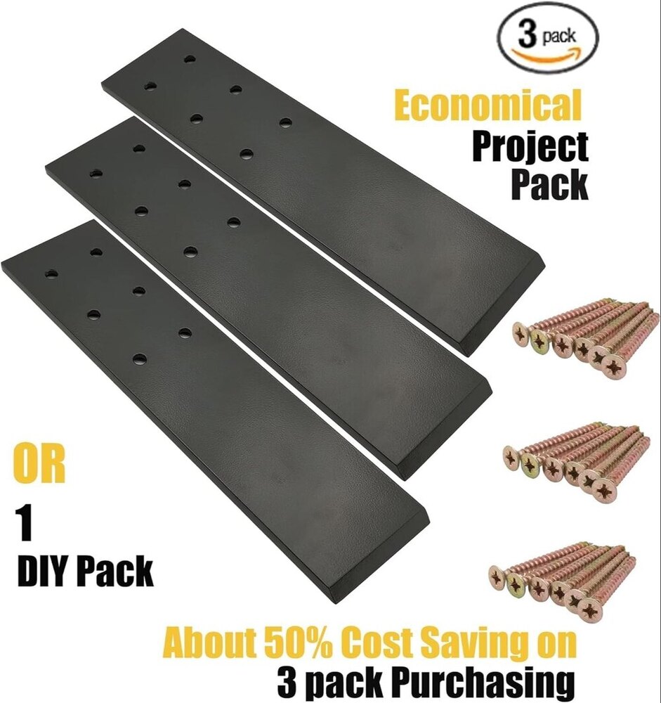 Floating Shelf Bracket, Shelf Bracket Hardware Countertop Support Bracket, Top Mount (10 Inch, 1)