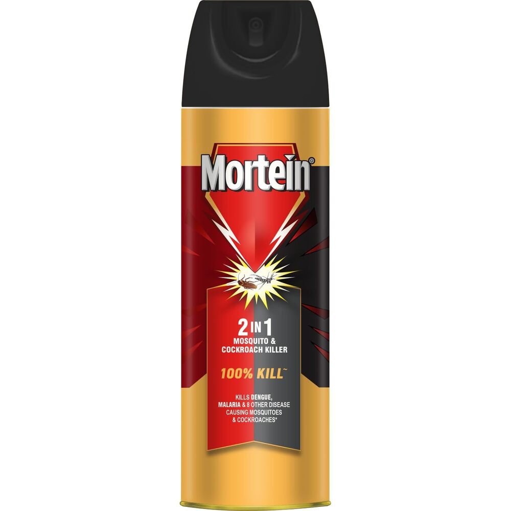 Mortein Spray - Mosquito & Cockroach Killer, 400 Ml Black | Direct Use, Effective Formula For Immediate Pest Control