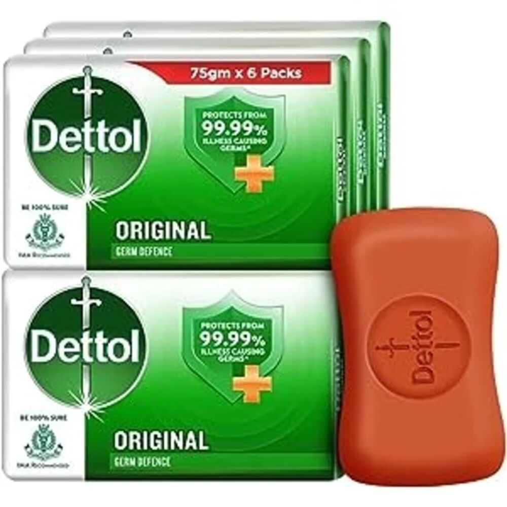 Dettol Soap - 125gm Orange, Direct Use Soap for Instant Freshness | Quality Soap Material, Smaller Size Options Available