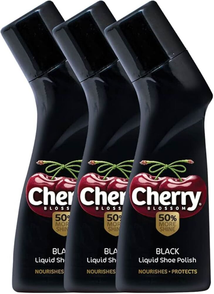Cherry Liquid - Shoe Polish Liquid, 75 Ml Size | Black Color, Direct Use Application
