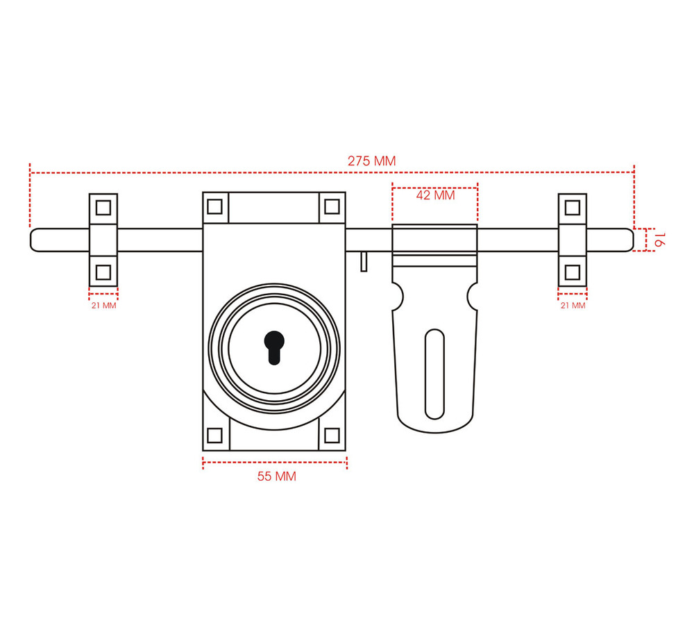 Aldrop Door Lock With Clasp