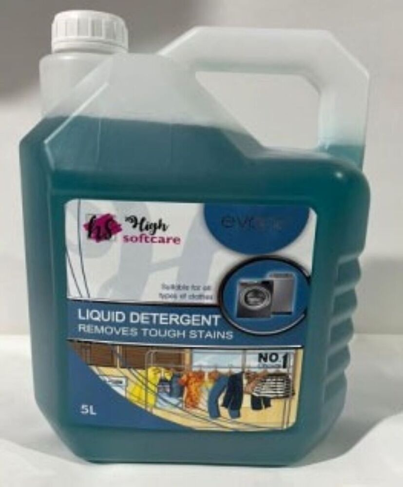 Evane Detergent Liquid 5 Ltr - 5l Non-perfumed High Foaming Liquid | Direct Application For Manual Cleaning Of Crockery, Glassware & Hard Surfaces