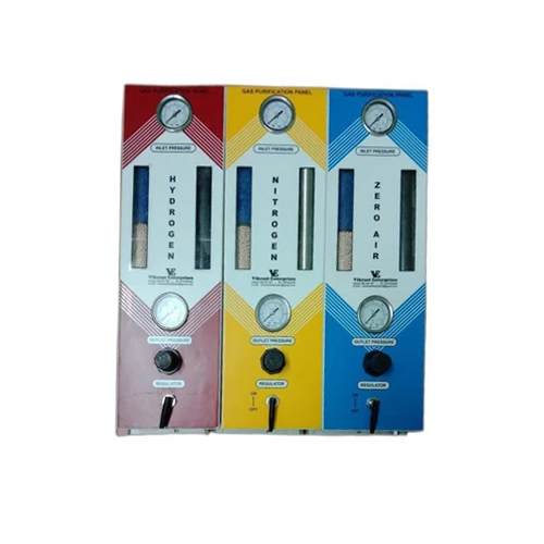 Three Line Gas Purification Panel - Stainless Steel Construction, 1/4" & 1/8" Sizes | Semi-Automatic, Laboratory Gas Filtration System