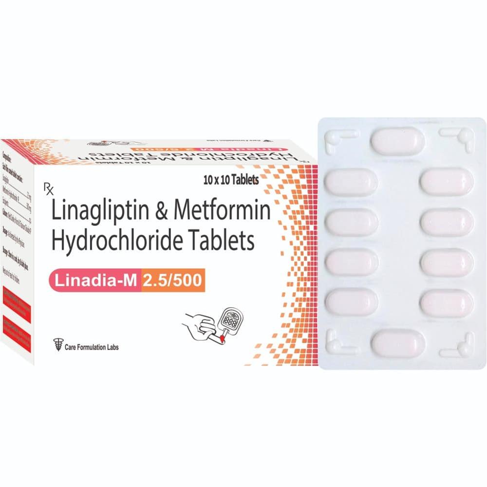 Linagliptin 2.5mg + Metfromin Hydrochloride IP 500mg TAB