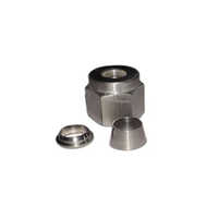 Nut Ferrule - Stainless Steel / Brass, 1/16" To 1", Round Shape, Polished Silver Finish | Seamless Design For Secure, Leak-free Connections In Plumbing & Hvac
