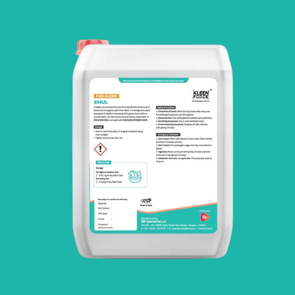 Kleen Force Fab kleen Emul Commercial Laundry Emulsifier