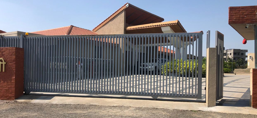 Automatic Motorized Sliding Gate - Color: Black