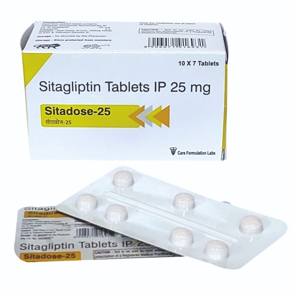 Sitagliptin Phosphate Monohydrate IP 25 mg tab