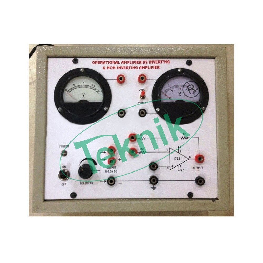 Operational Amplifier - Inverting, Non-inverting, Unity Gain Amplifier | Frequency Response With Analog Voltmeter Functionality