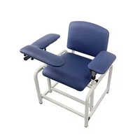 Blood Collection Chair - Stainless Steel & Pvc, Adjustable Height, Supports Various Sizes, Comfort-optimized Backrest Feature