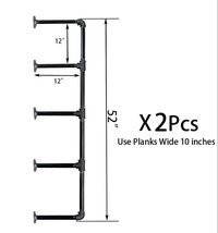 Industrial Retro Wall Mount Iron Pipe Shelf Hung Bracket (52