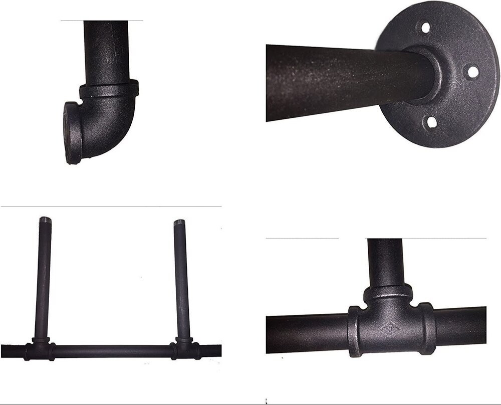Industrial Retro Wall Mount Iron Pipe Shelf Hung Bracket (52