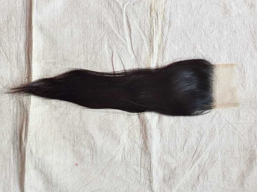 South Indian Temple Remy Hair Transparent Swiss Lace Brown Color Closure