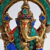 Divine Brass Ganesha Sculpture for Home Altar Made By Aakrati