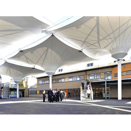 Umbrella Tensile Structure - Canvas and Fabric Cloth, Customized Colors , Attractive Design with Polished Finish for Commercial Outdoor Use