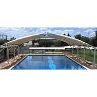 Canvas And Fabric Cloth Gazebo Swimming Pool Tensile Structure - Polished Finish, Custom Color Options | Attractive Style For Commercial Use