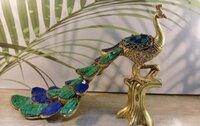 Aakrati Luxury Brass Peacock Figurine Traditional Dcor for Modern Living