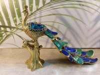 Aakrati Luxury Brass Peacock Figurine Traditional Dcor for Modern Living