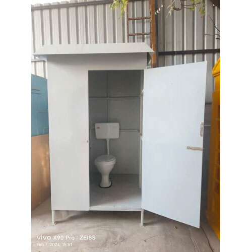 4X4X7 Feet Frp Portable Toilet Western - Color: White