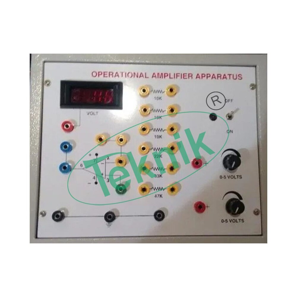 Operational Amplifier - Abs Plastic Cabinet, 4mm Colored Sockets & Patch Cords | Differential Amplifier With Short Circuit Protection Instruction Manual
