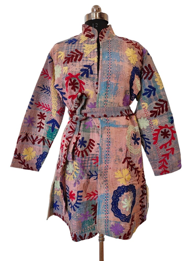 Vintage Long Kimono Suzani Bathrobe