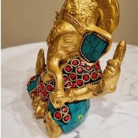 Lord Ganesha Brass Statue By Aakrati Elegant Decorative Showpiece for Pooja & Home Decor