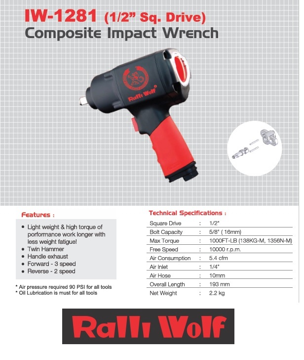 Ralli Wolf Composite Impact Wrench (IW-1281)