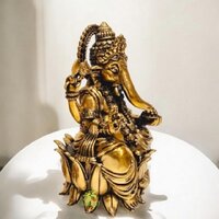 Brass Ganesha Statue for Home  Lord Ganesha Idol for Blessings & Good Luck By Aakrati