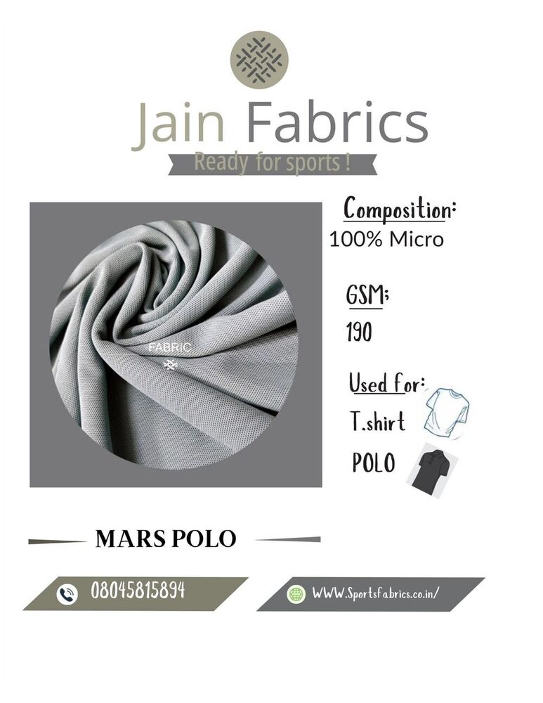 Mars Polo Fabric - Color: Multi Colour