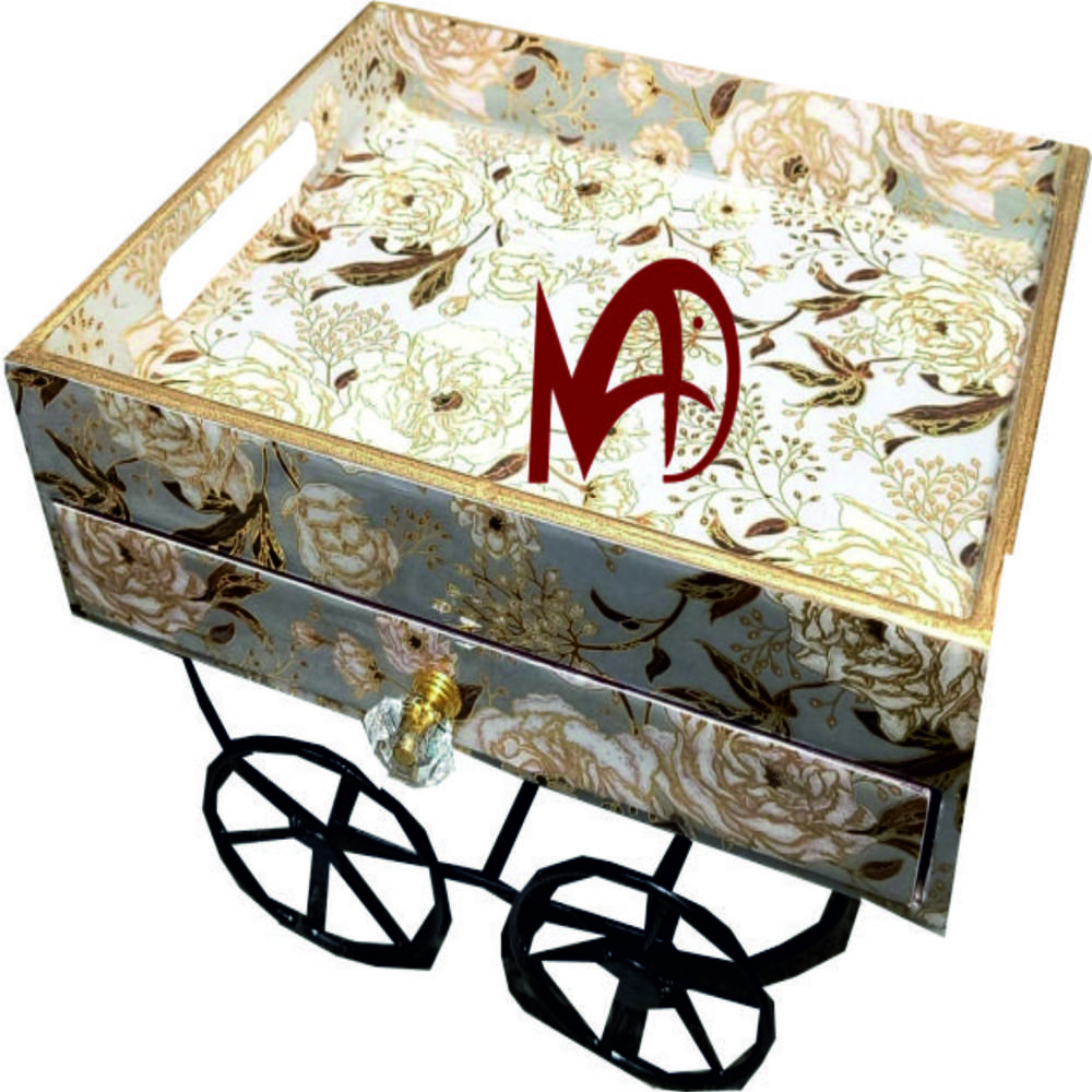 WOODEN CART TRAY 