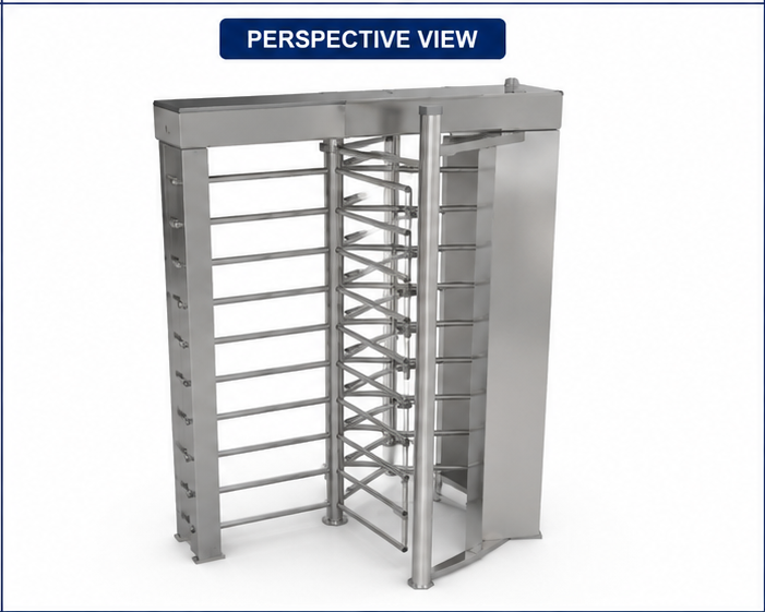 Full Height Turnstiles Gate - Color: As Per Availability