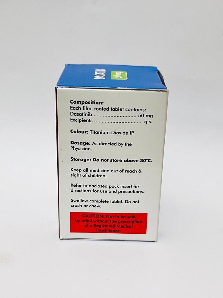 Dasatinib - 50mg Tablets Anti-cancer Treatment For Ph+ Cml And Ph+ All 60 Units Per Box Storage In Dry And Cool Place