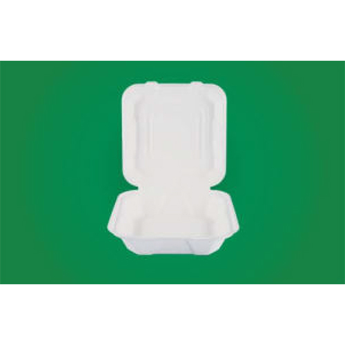 8X8 Plain Clamshell Box - Application: Food Serving (Restaurants