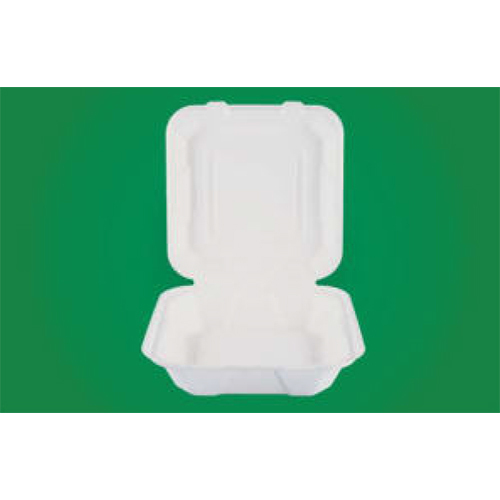 9X9 Plain Clamshell Box - Application: Food Serving (Restaurants