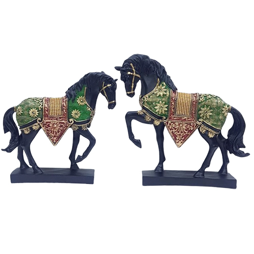 2 Horses Statues - Color: Different Available