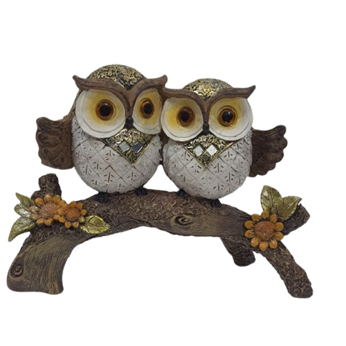 Owl Couple Statues - Color: Various Available