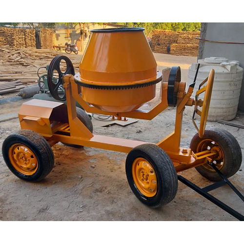 Heavy Duty Concrete Mixer Machine - Color: Yellow