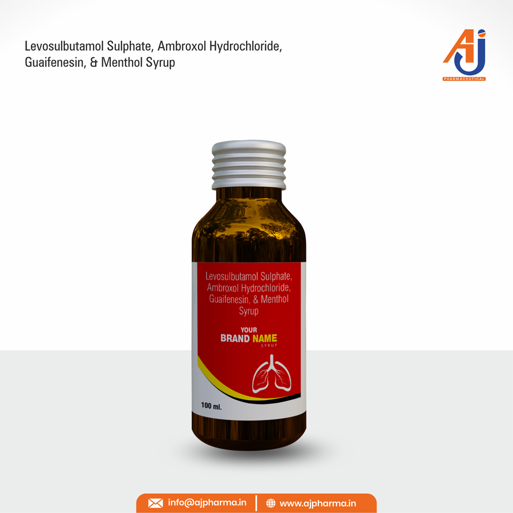 LEVOSULBUTAMOL SULPHATE, AMBROXOL HYDROCHLORIDE,  GUAIFENESIN, & MENTHOL SYRUP