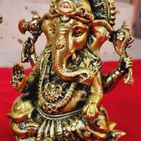 Aakrati Brass Ganesha Idol Elegant Brass Ganesha Showpiece