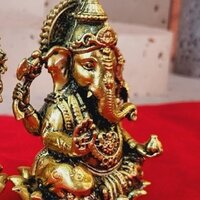 Aakrati Brass Ganesha Idol Elegant Brass Ganesha Showpiece