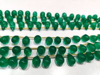 Natural Beryl Emerald Teardrop Beads