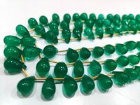 Natural Beryl Emerald Teardrop Beads