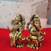 Brass Laxmi Ganesha Home Dcor Statue By Aakrati