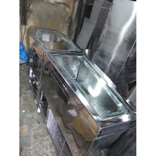 कोफिन बॉक्स आकार का स्टेनलेस स्टील मृत शव फ्रीज़र बॉक्स