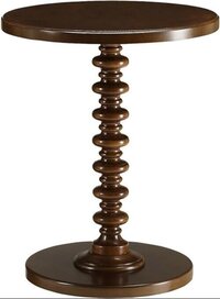 Round Wooden Side Table for Living Room with Pedestal End Table Coffee Table Corner Table