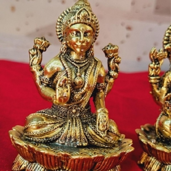 Divine Brass Laxmi Ganesha Idol Perfect Decorative Statue for Home & Pooja Room Made By Aakrati